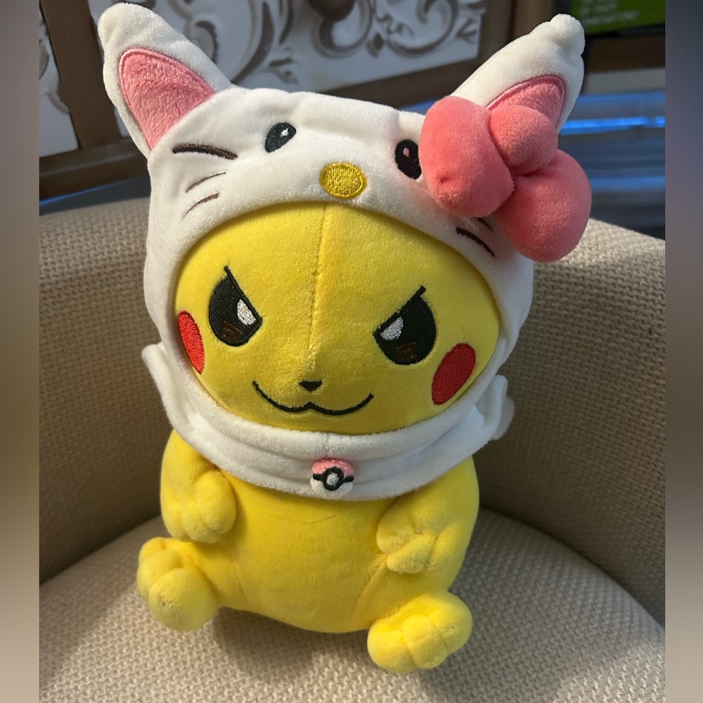 Pokemon Pikachu Hello Kitty plush